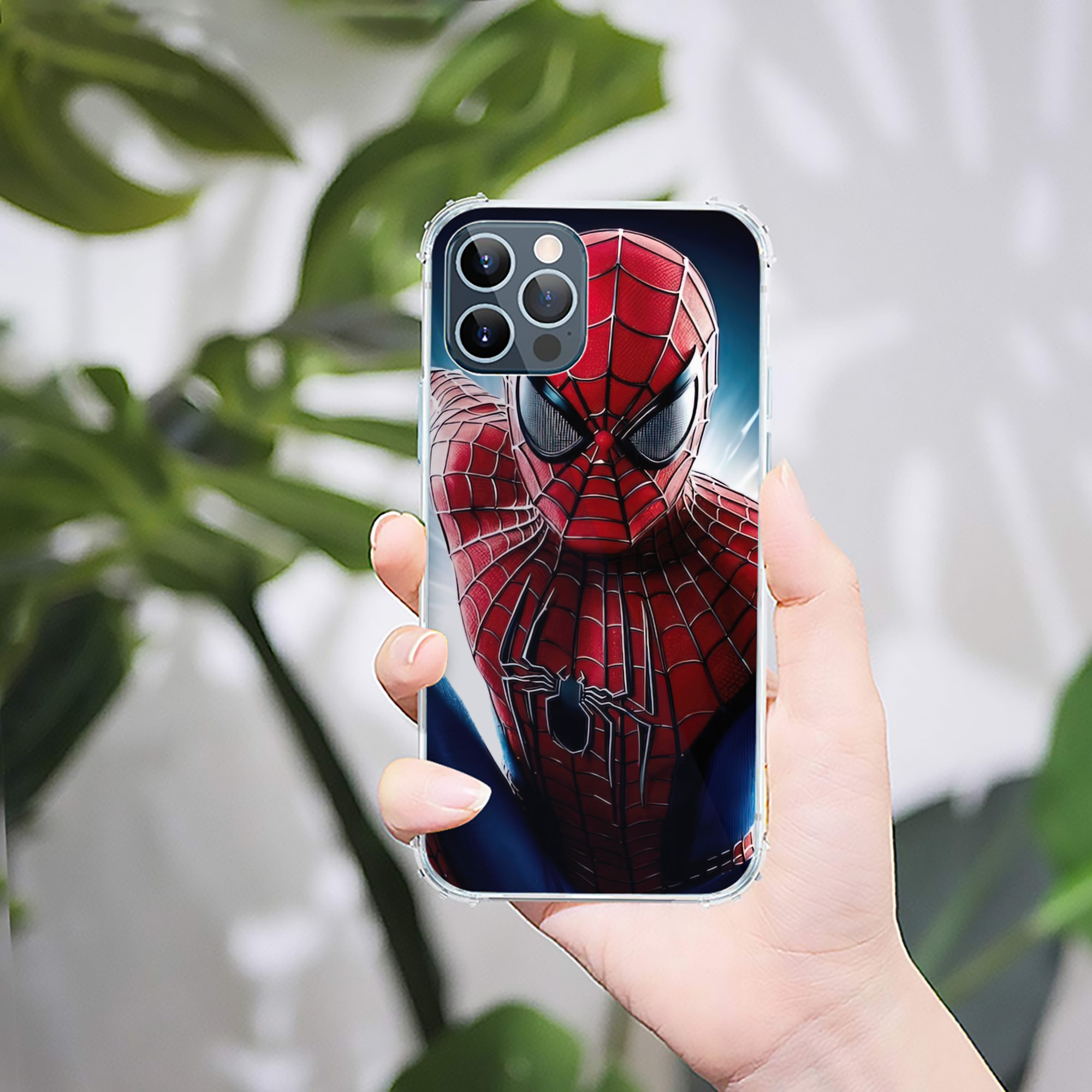 （画像用） Spider Man スパイダーマン 【iPhone 12シリーズ対応】透明スマホケース（クリアソフトケース）